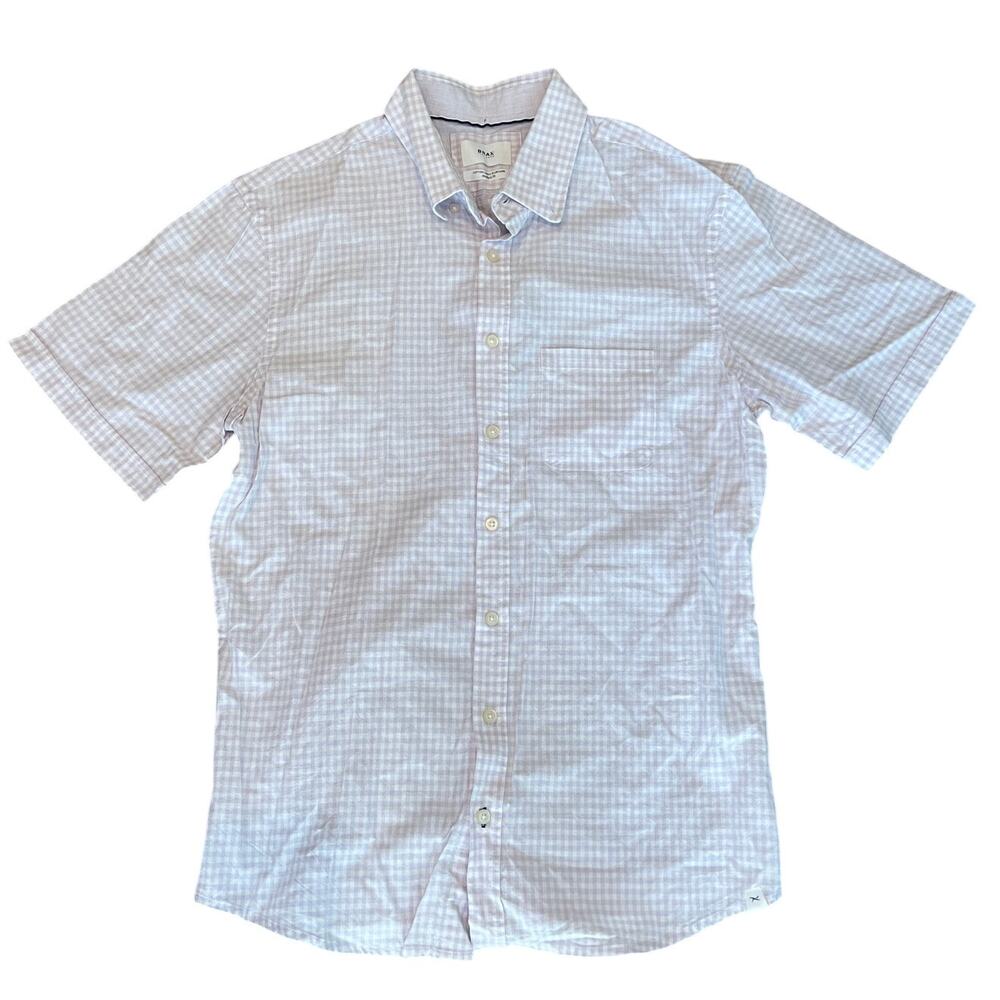BRAX Men's Cotton Linen Slubyarn Modern Fit Button Up Shirt Size M